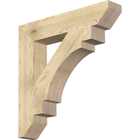 Ekena Millwork Merced Slat Rough Sawn Bracket, Douglas Fir, 6"W x 34"D x 34"H BKT06X34X34MRC06RDF